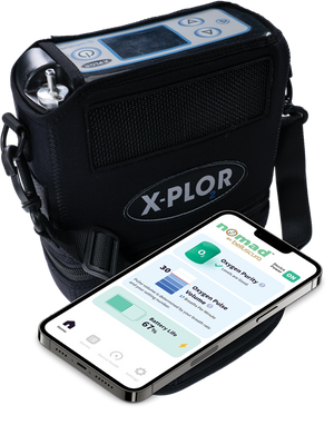 NEW X-PLOR Lightweight 4LPM Portable Concentrator